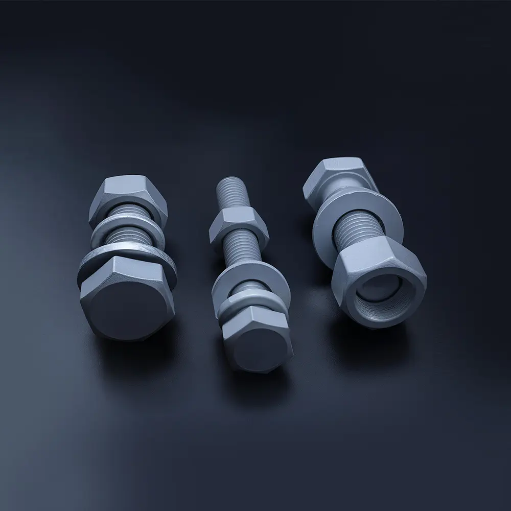 Conjunto de parafuso sextavado 8.8 galvanizado a quente
